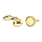 Set of 3 Magnetic Lock with Lobster Clasp in Yellow Gold Plating Sterling Silver
