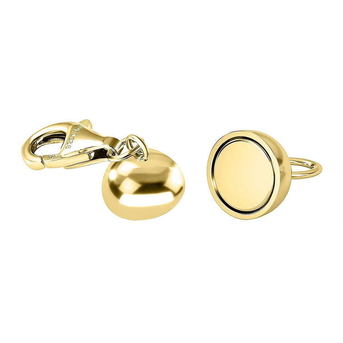 Set of 3 Magnetic Lock with Lobster Clasp in Yellow Gold Plating Sterling Silver 4311878 2