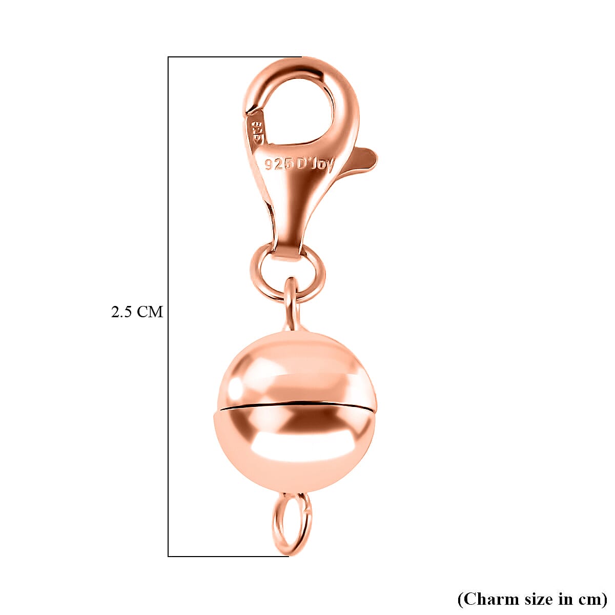 Set of 3 Sterling Silver Magnetic Clasps with Platinum Overlay, Sterling Silver Overlay and Rose Gold Overlay 4266438 9