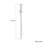 Set of 2 - Rhodium Overlay and Yellow Gold Plated Lobster Clasp with Magnetic Lock & Extender Chain