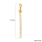 Set of 2 - Rhodium Overlay and Yellow Gold Plated Lobster Clasp with Magnetic Lock & Extender Chain