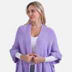 - Maisi 100% Acrylic Relax Fit Cardigan (One Size - 8 to 26) - Purple