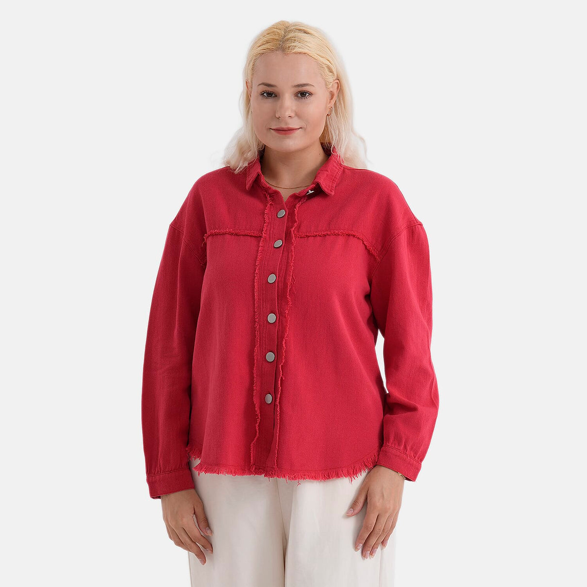 &amp; Maisi Cotton Patterned Jacket (Size - 12) - Red 8432713 0