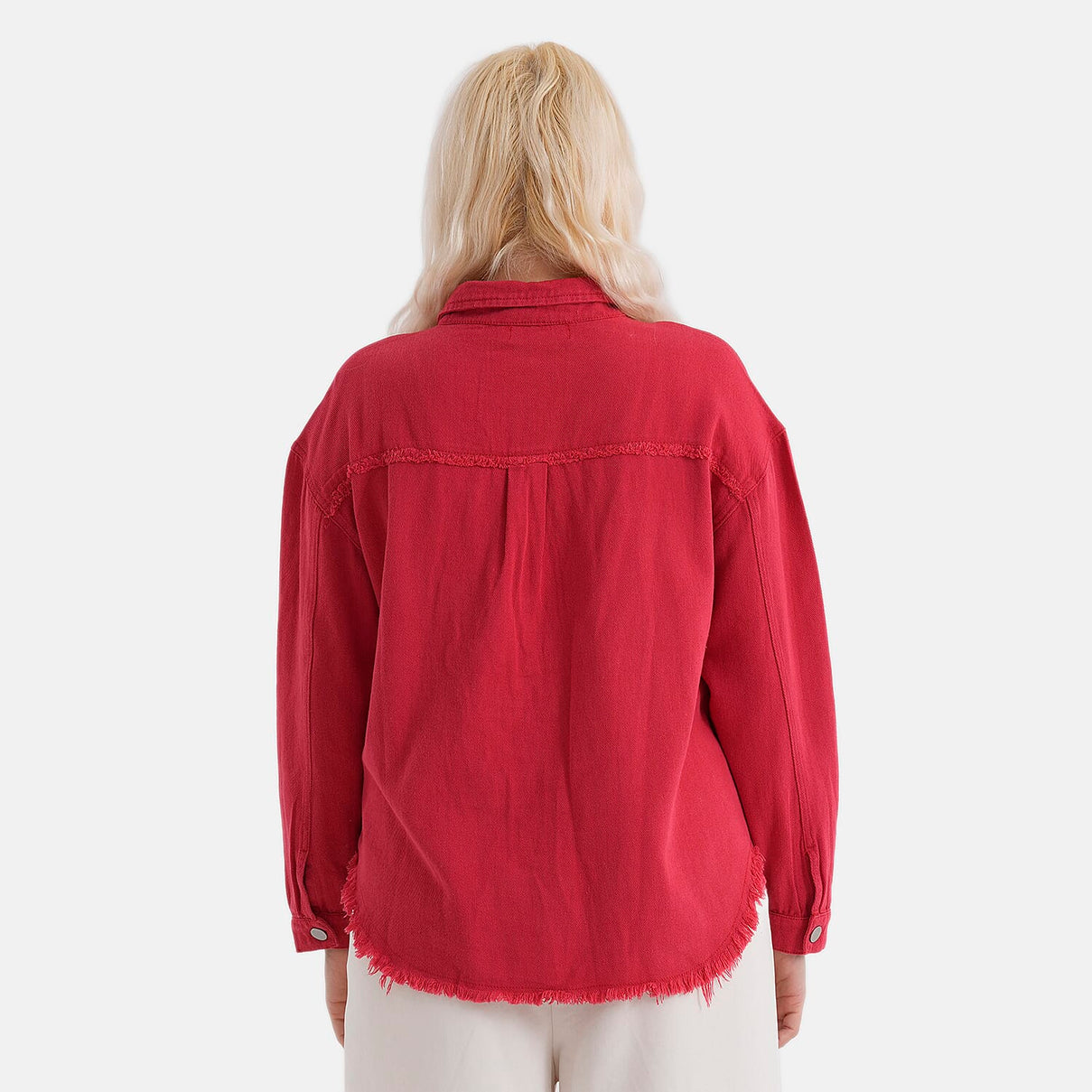 &amp; Maisi Cotton Patterned Jacket (Size - 12) - Red 8432713 3