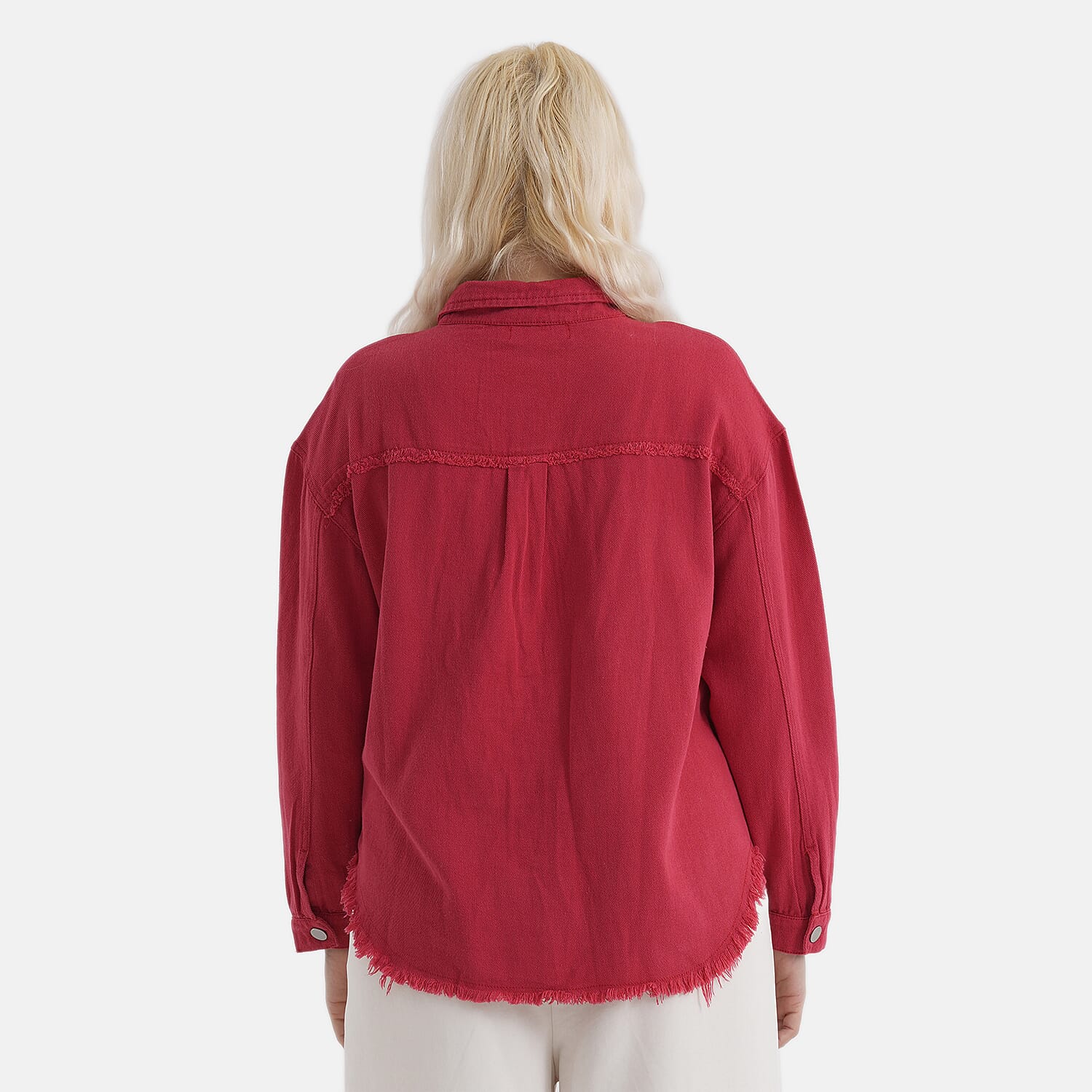 &amp; Maisi Cotton Patterned Jacket (Size - 12) - Red 8432713 3