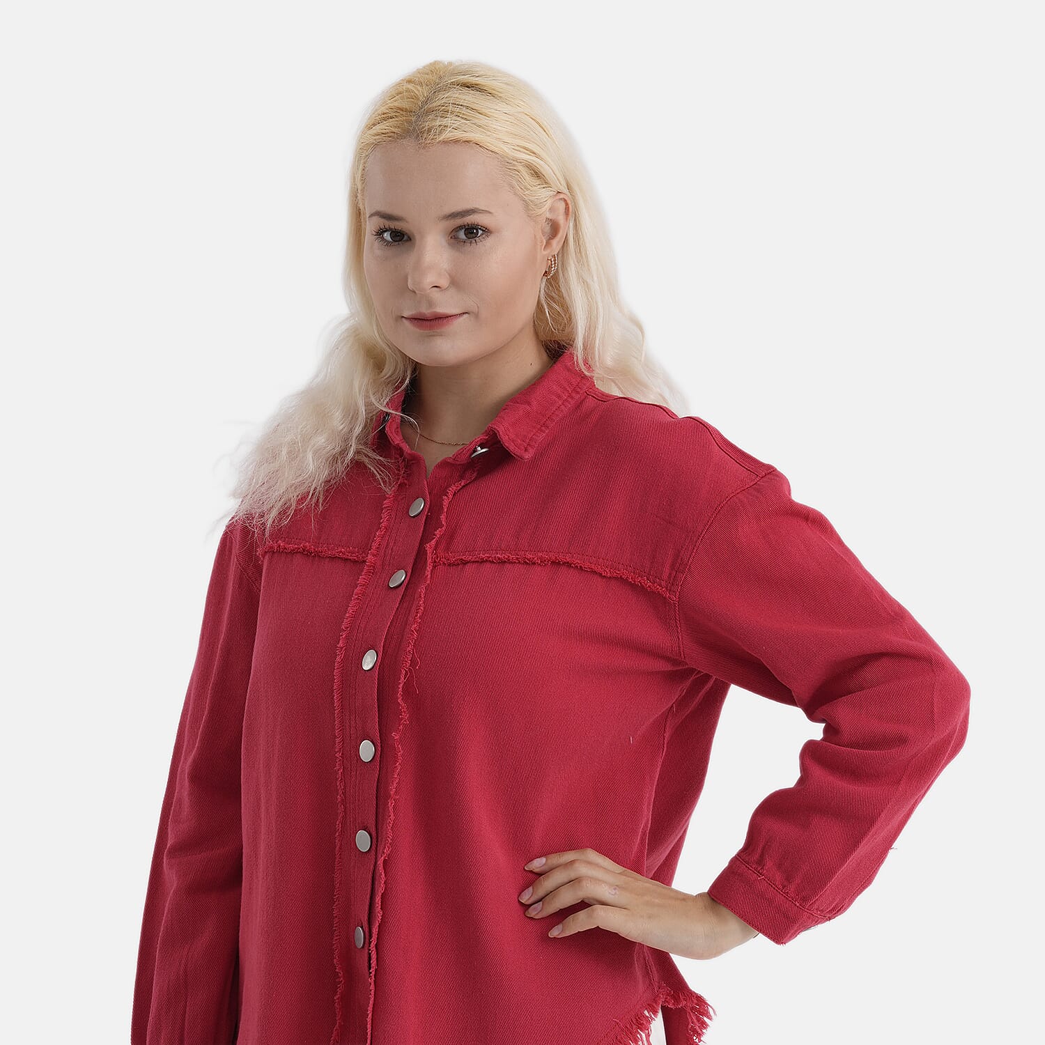 &amp; Maisi Cotton Patterned Jacket (Size - 12) - Red 8432713 6