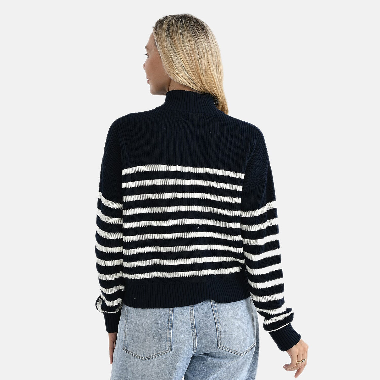 &amp; Maisi Cotton Stripe Jumper (Size - S-M) - Navy &amp; Navy V32517675 2