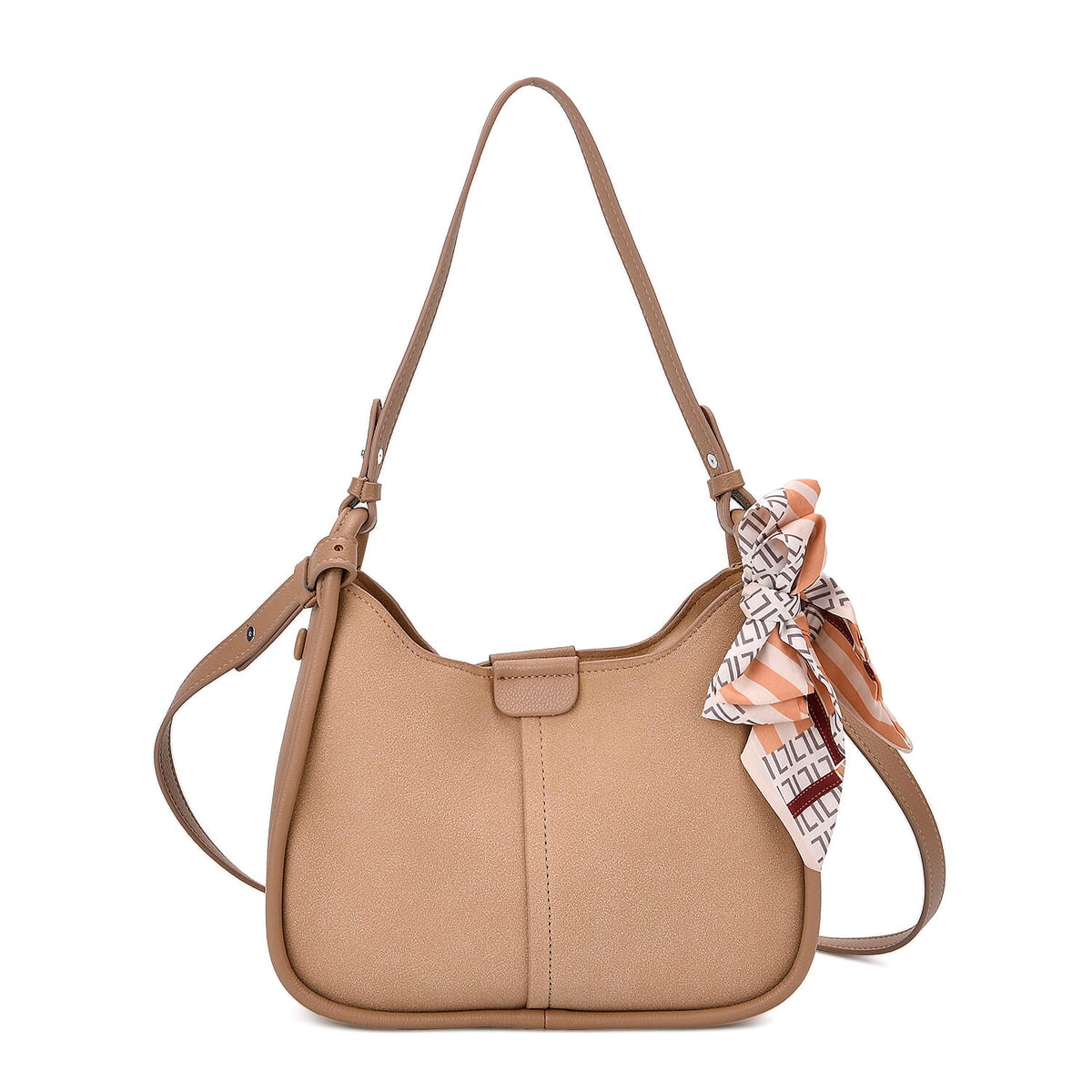&amp; Maisi Leatherette Crossbody Bag with Scarf V32575295 0