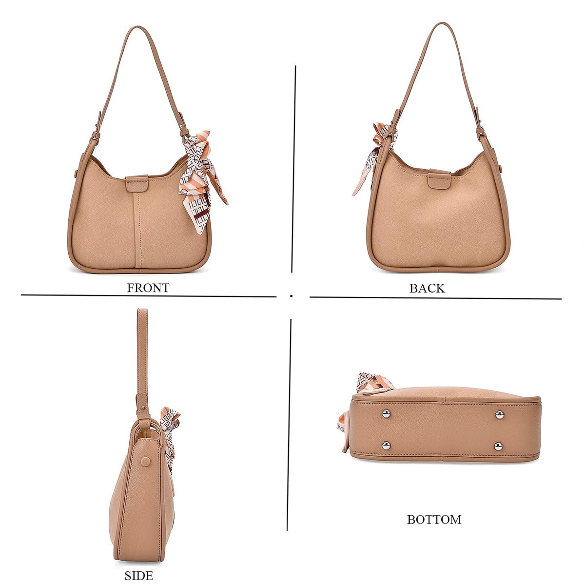&amp; Maisi Leatherette Crossbody Bag with Scarf V32575295 4