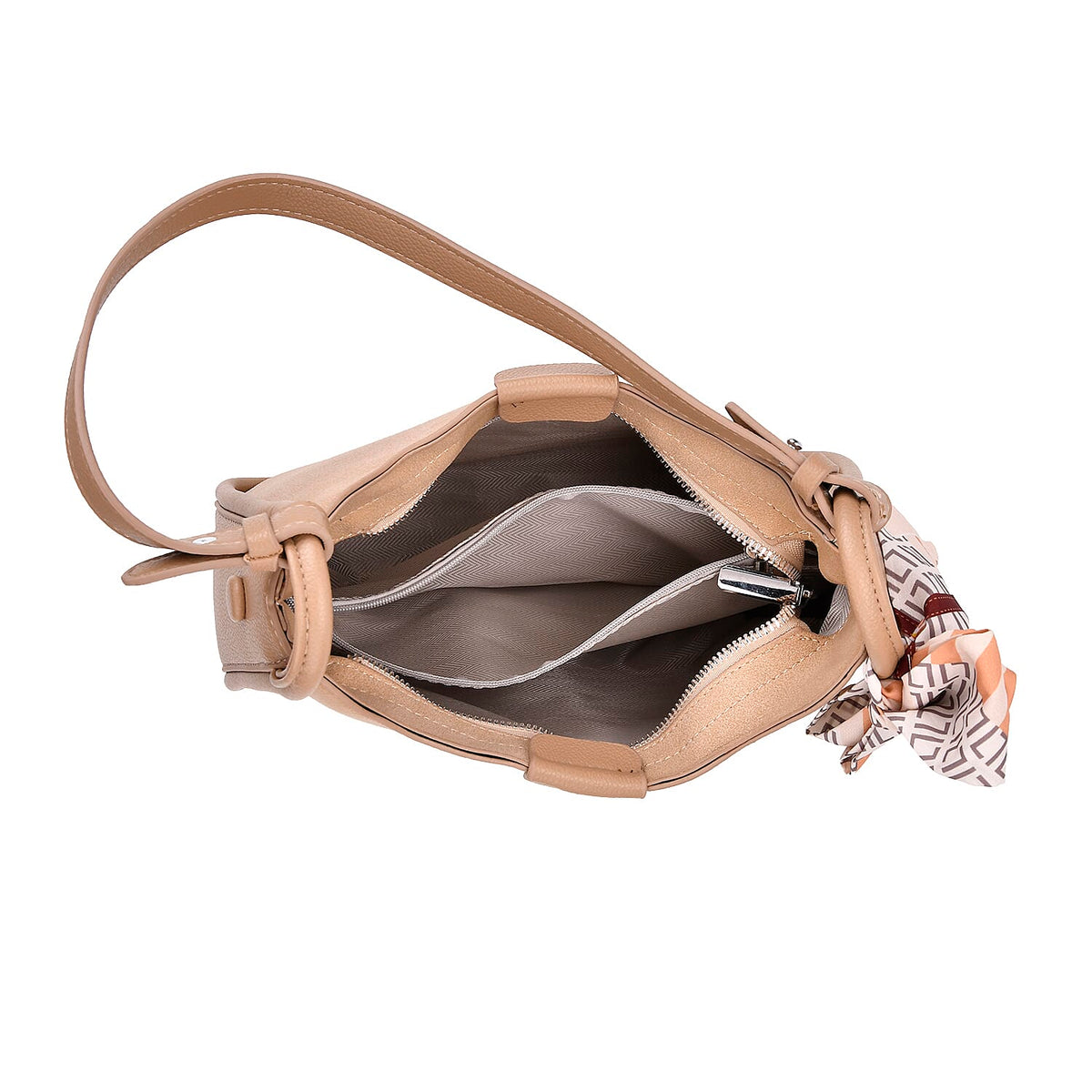 &amp; Maisi Leatherette Crossbody Bag with Scarf V32575295 5