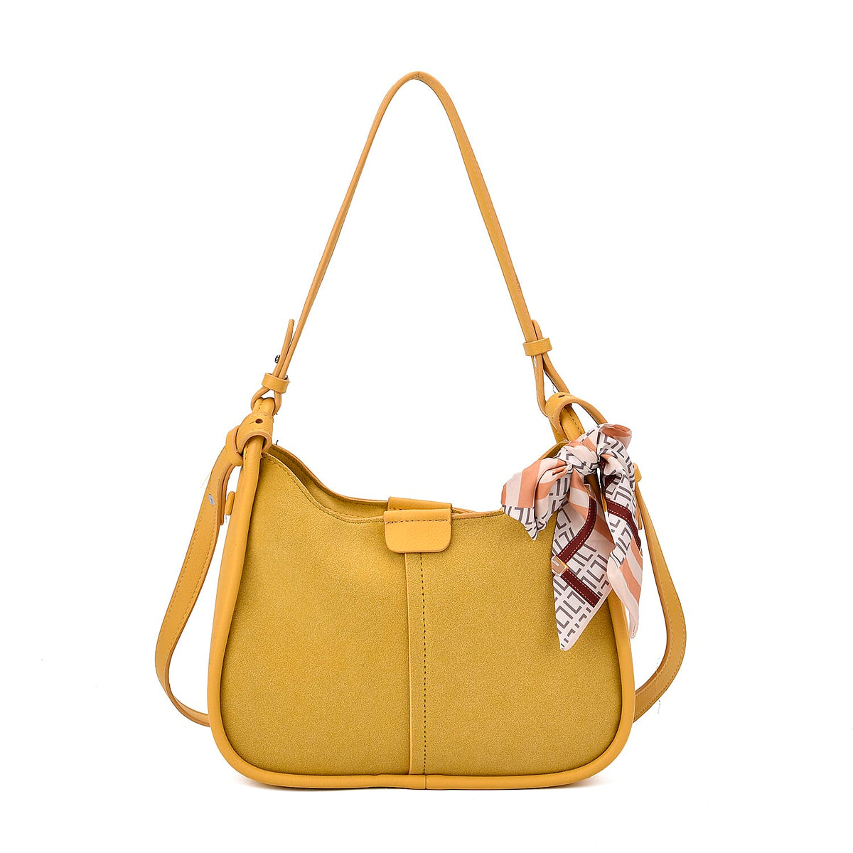 &amp; Maisi Leatherette Crossbody Bag with Scarf V32602803 0