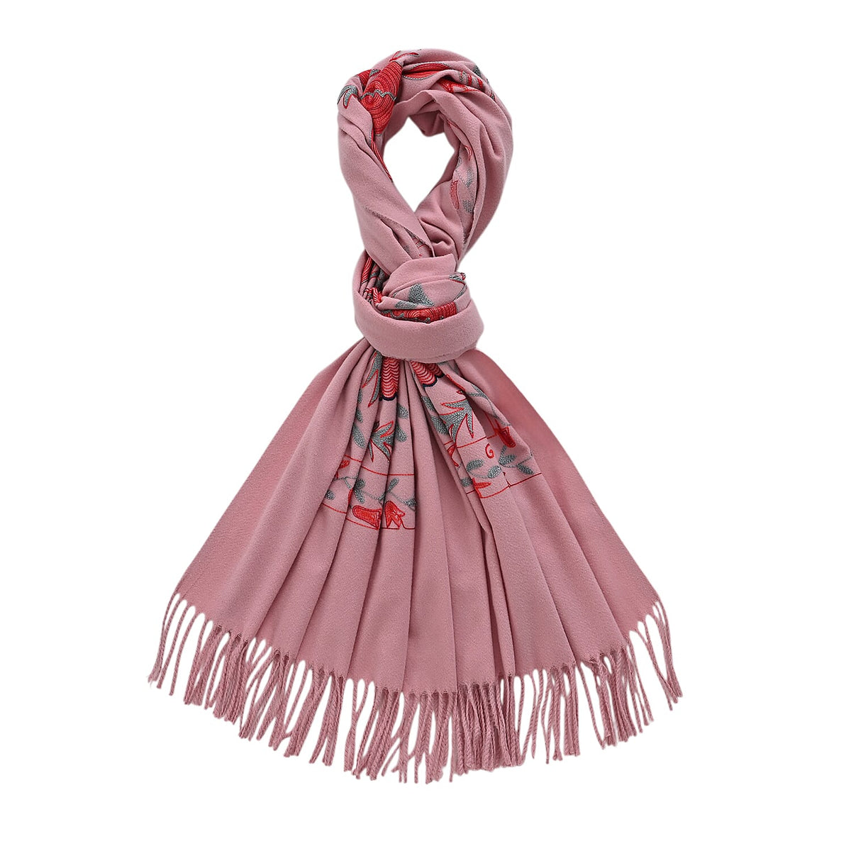 &amp; Maisi Embroidery Scarf (Size - One Size) - Pink V32665577 5