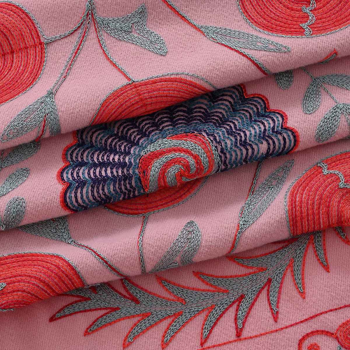 &amp; Maisi Embroidery Scarf (Size - One Size) - Pink V32665577 7