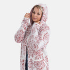 - Maisi Patterned Coatigan (Free Size, 8 to 18) - Red - White