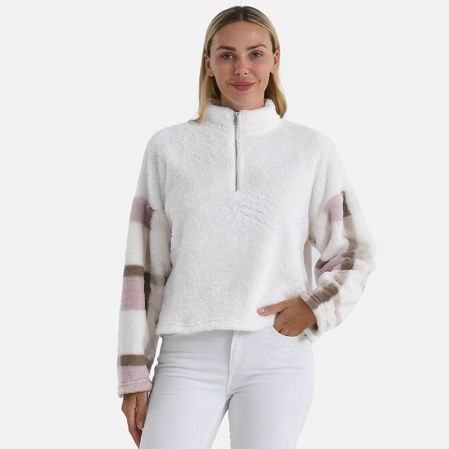 &amp;amp; Maisi Plush Hoodie with Zip 8247293 0