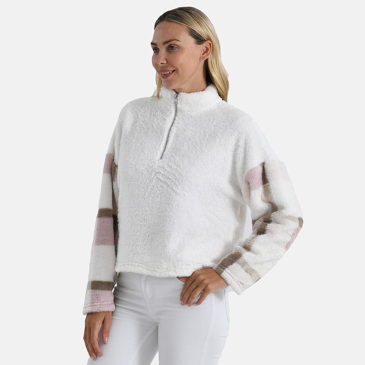 &amp;amp; Maisi Plush Hoodie with Zip 8247293 3