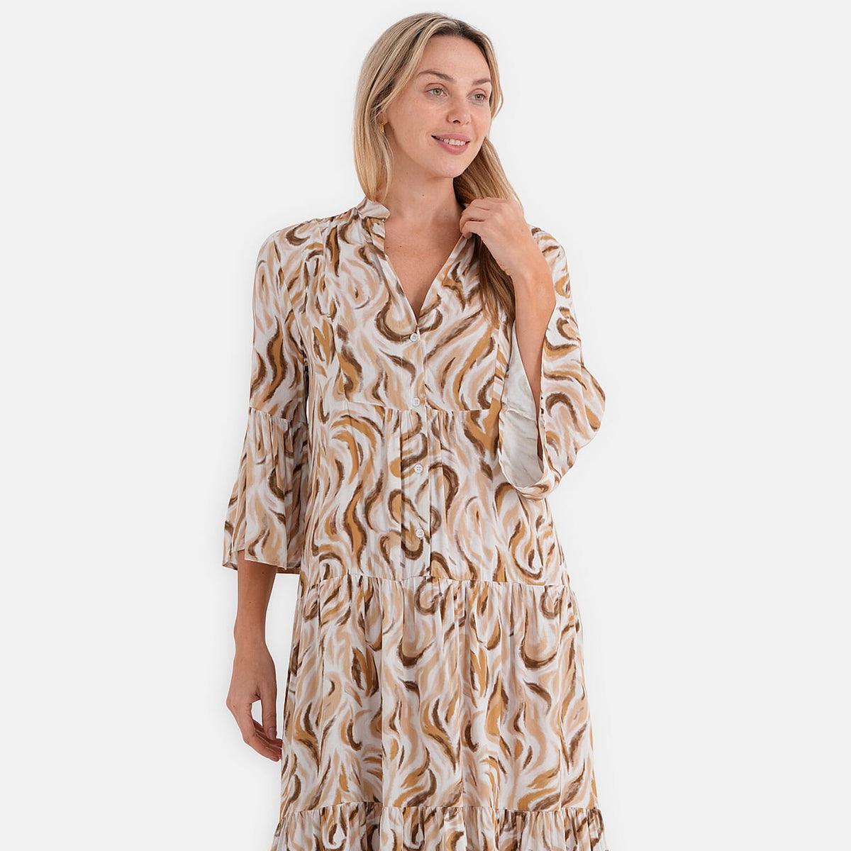&amp; Maisi Printed Dress (Size - XL) - Yellow V32699507 6