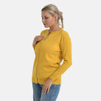 - Maisi Crew Neck Cardigan (Size 16-18) - Yellow