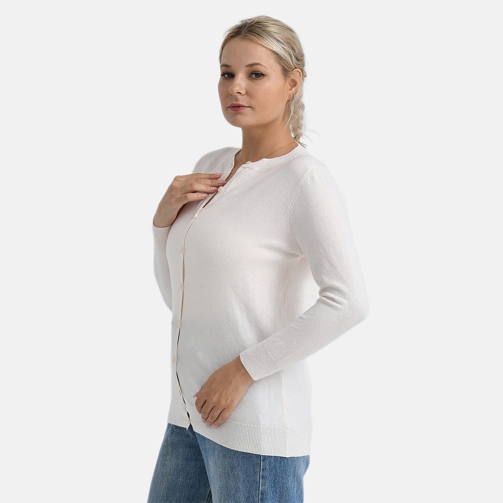 - Maisi Solid Cardigan (Size - S) - Nude