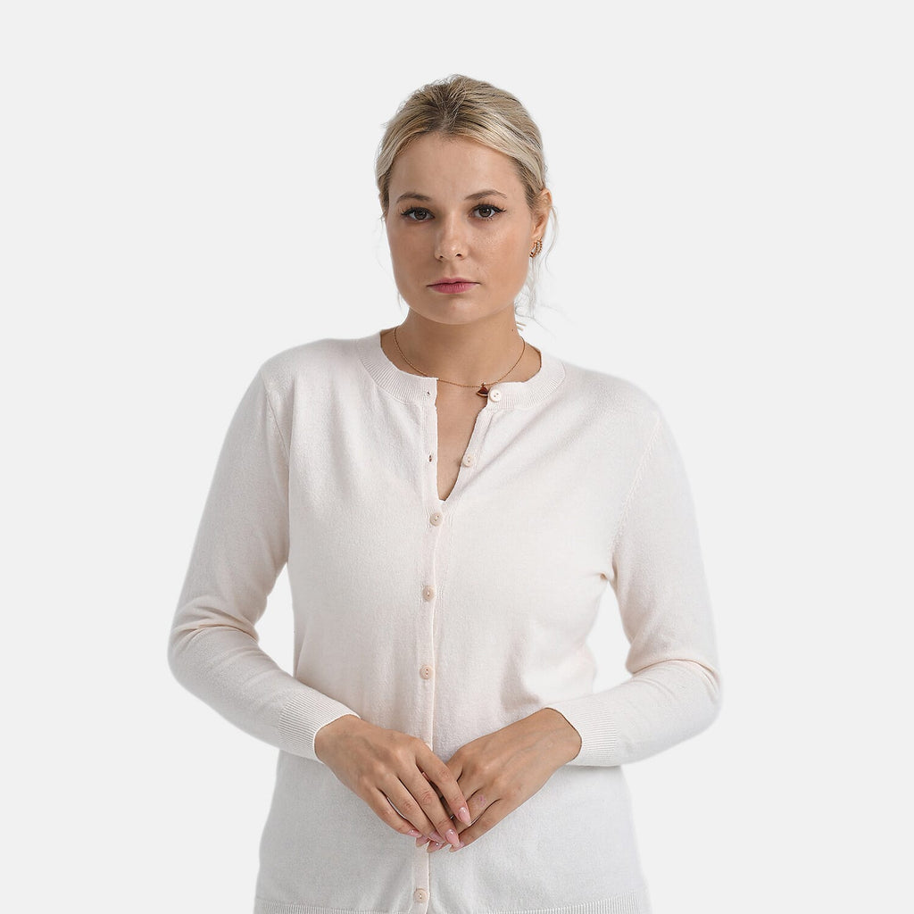 - Maisi Solid Cardigan (Size - S) - Nude
