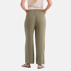 - Maisi Wide-Leg Trousers With Elasticated Waist (Size S) - Green