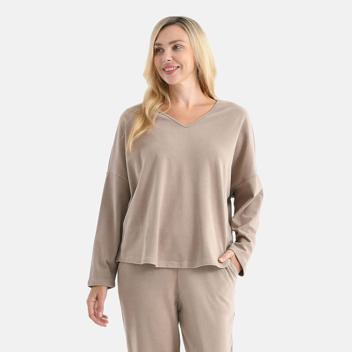 &amp; Maisi Solid Top (Size - Medium) - Brown &amp; Blue V32591644 0