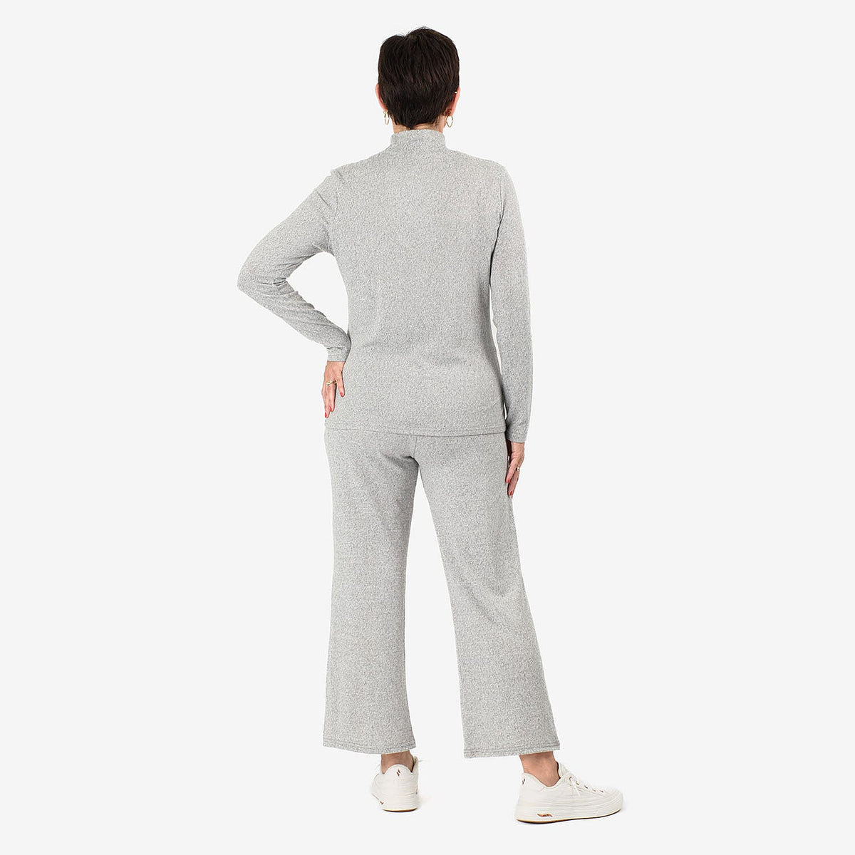 &amp; Maisi Brushed Marl Turtle Neck Top (Size XXL) - Grey V32653724 3
