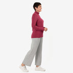- Maisi Brushed Marl Turtle Neck Top (Size - XXL, 24 to 26) - Light Plum