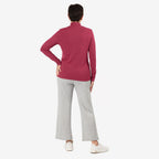 - Maisi Brushed Marl Turtle Neck Top (Size - XXL, 24 to 26) - Light Plum