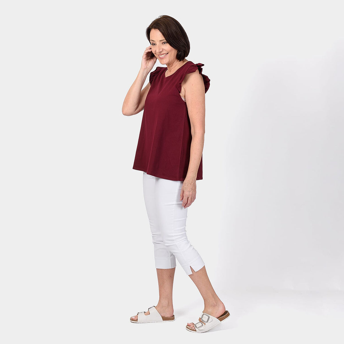 Maison Frill Sleeve Ladies Vest V32623624 1
