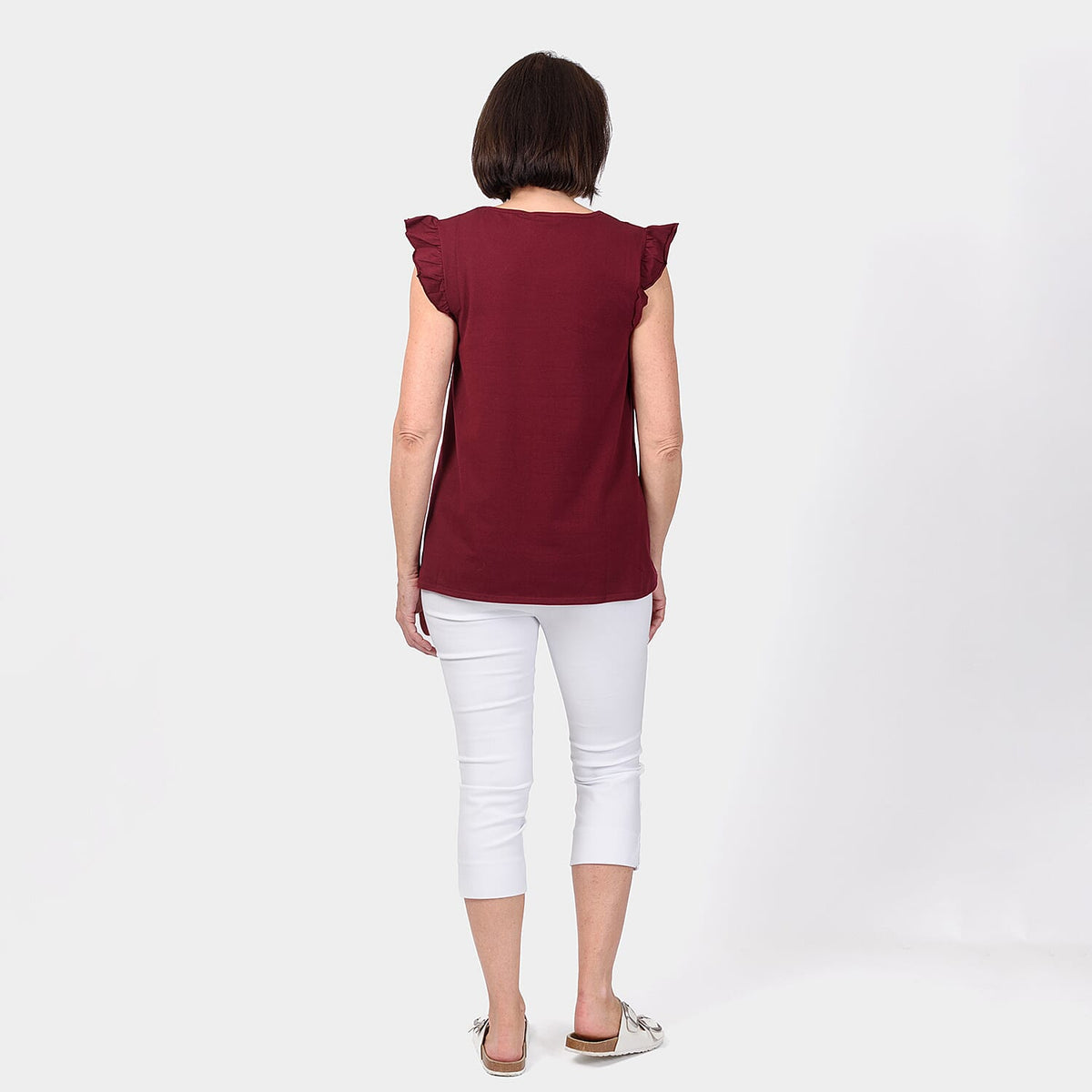 Maison Frill Sleeve Ladies Vest V32623624 2