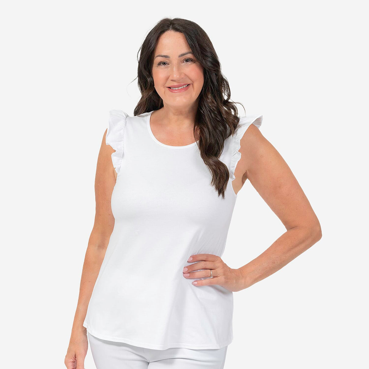 Maison Frill Sleeve Ladies Vest 7773012 0
