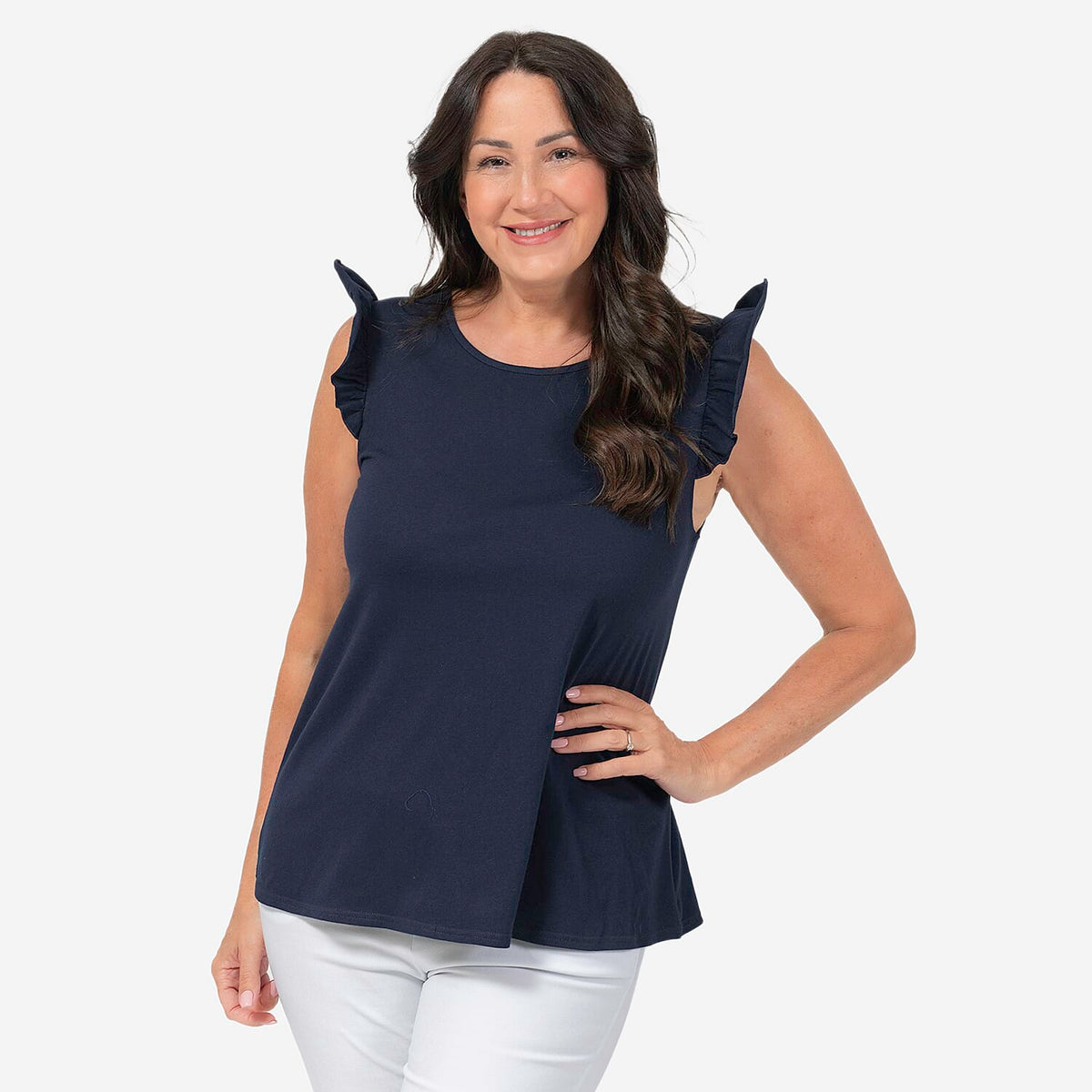 Maison Frill Sleeve Ladies Vest V32627426 0