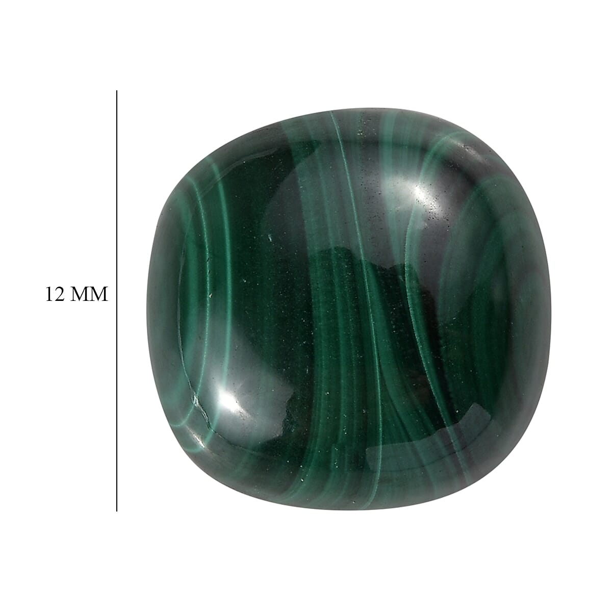 Malachite Loose Gemstone in Cushion Shape (12x12mm) 7827379 5