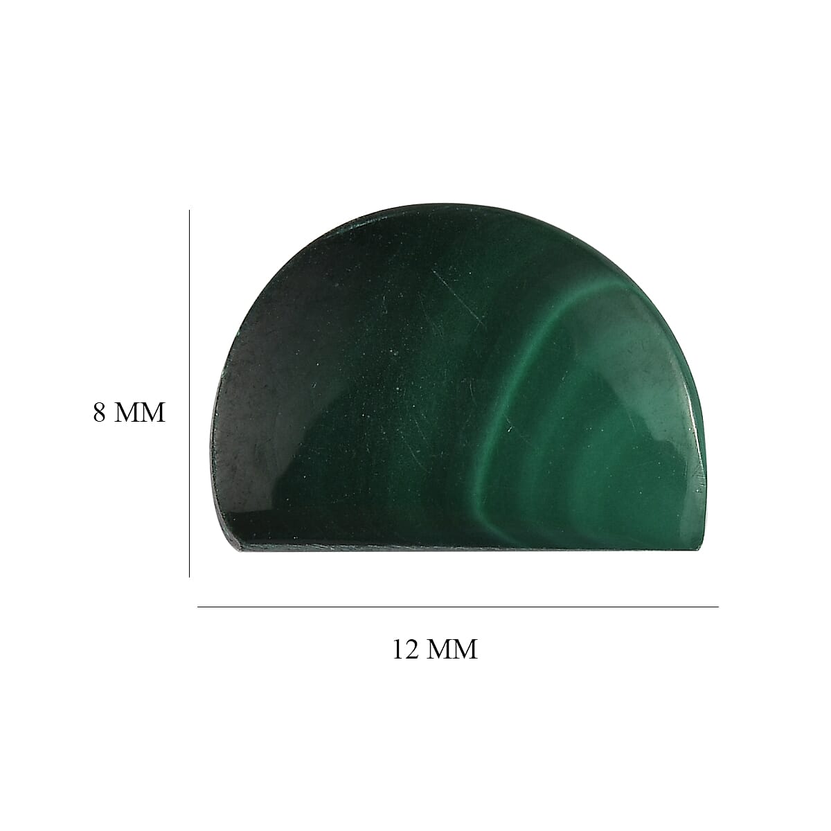 3.62 Ct. Malachite Loose Gemstone in D Shape 8062321 3