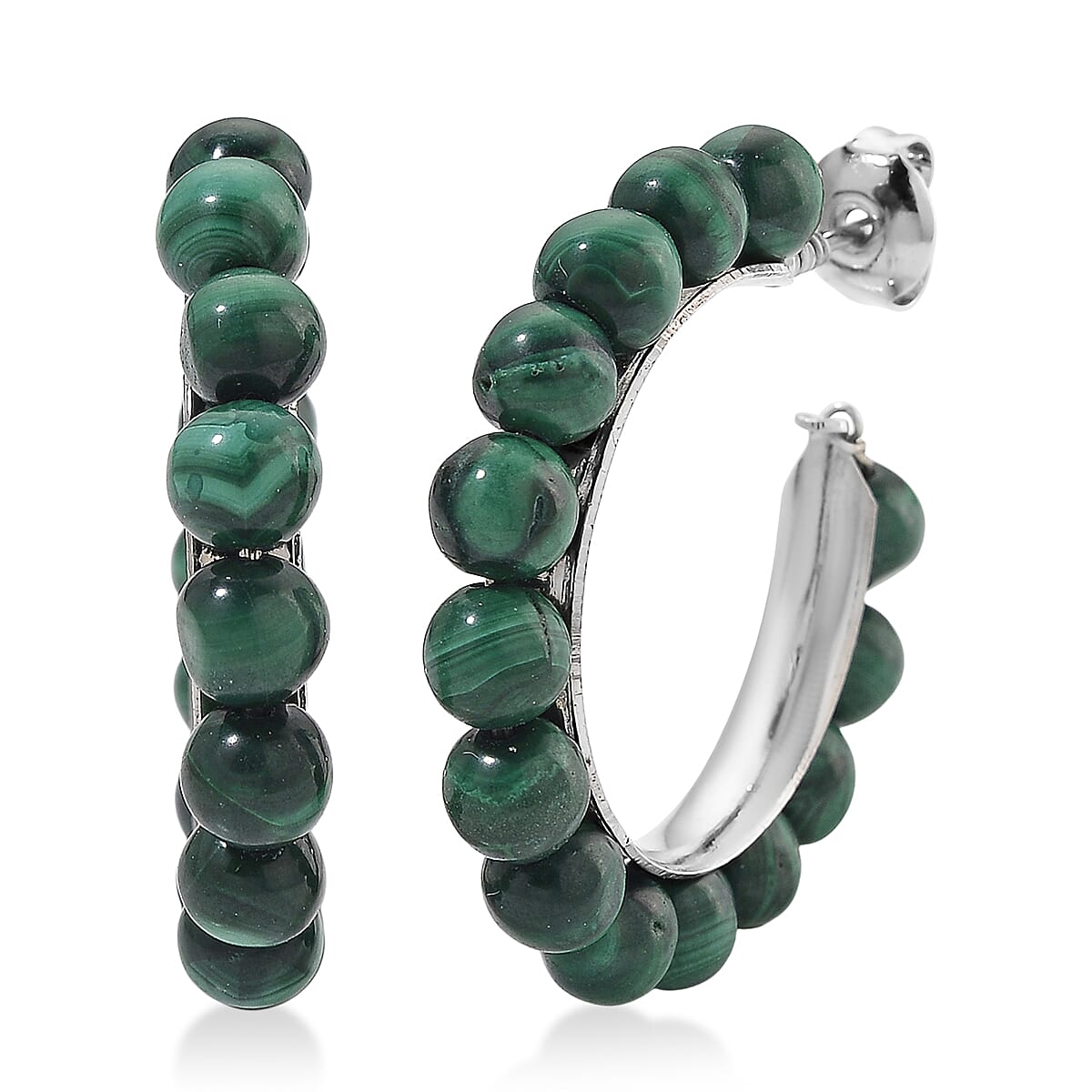 Natural Malachite Beads Earring 320.00 Ct. 8234743 0