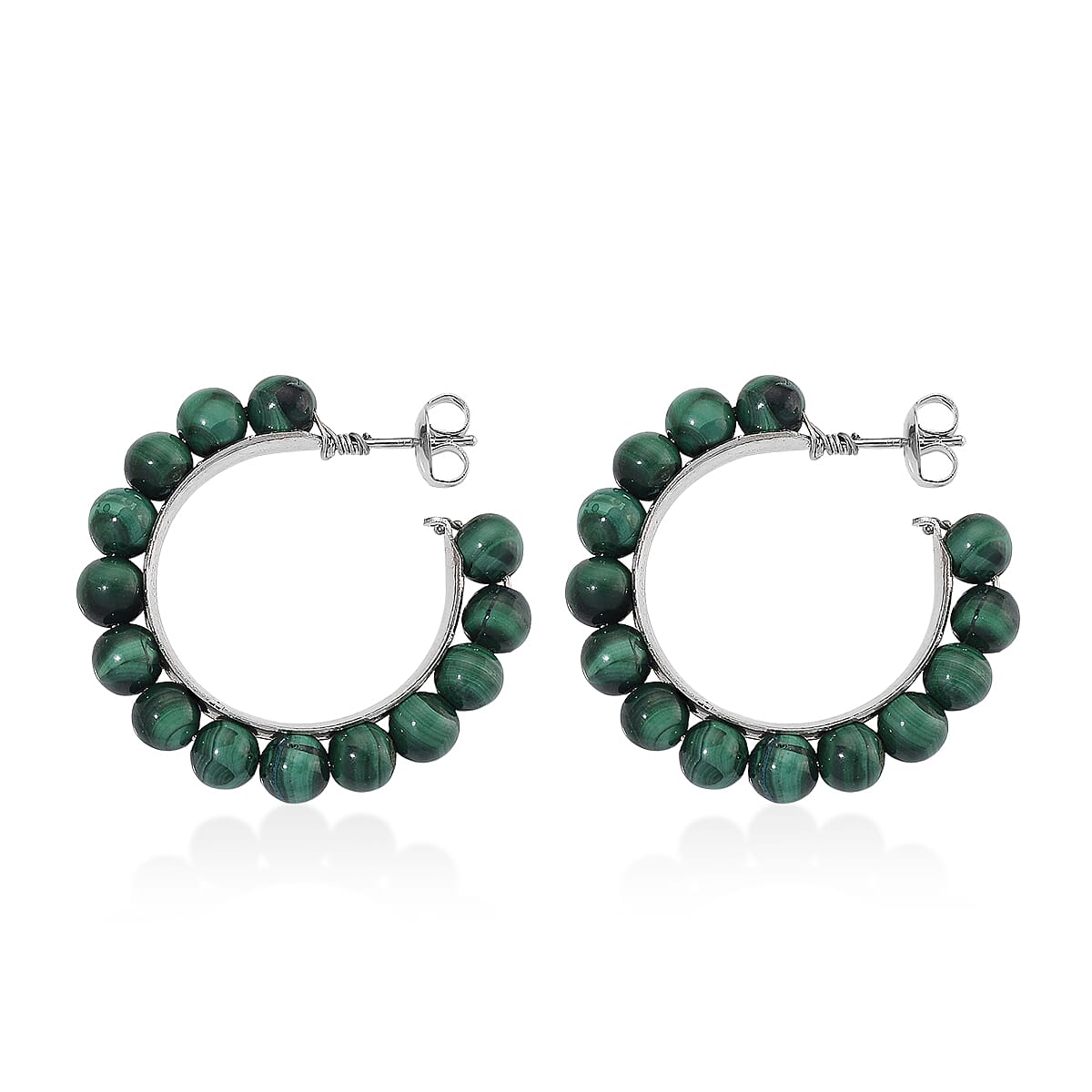 Natural Malachite Beads Earring 320.00 Ct. 8234743 4
