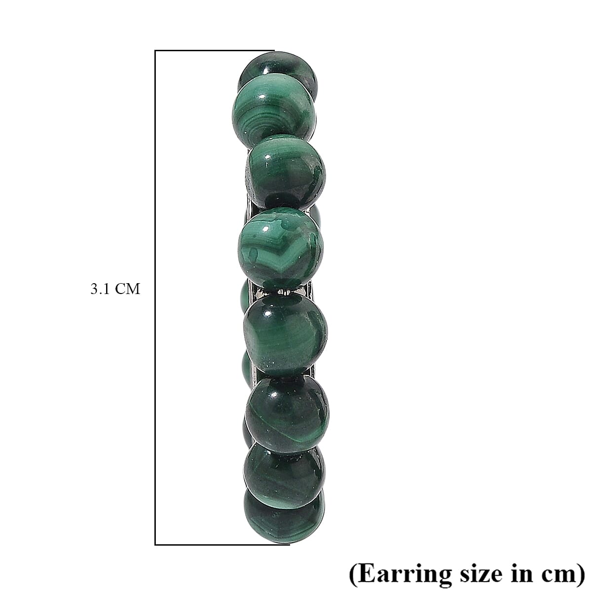 Natural Malachite Beads Earring 320.00 Ct. 8234743 6