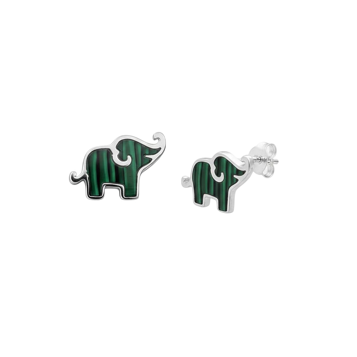 Malachite Earring with Push Back Sterling Silver 8296328 0