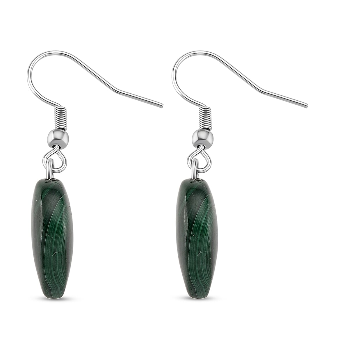 Natural Malachite Heart Earring 30.00 Ct. 8223242 4