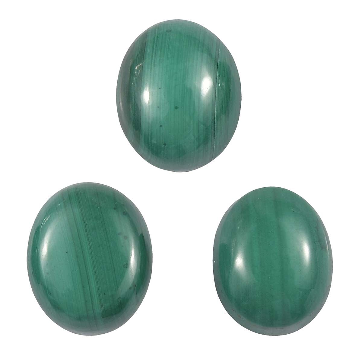 Set of 3 Malachite Loose Gemstones in Oval Shape  9.66 Ct. 8062325 0