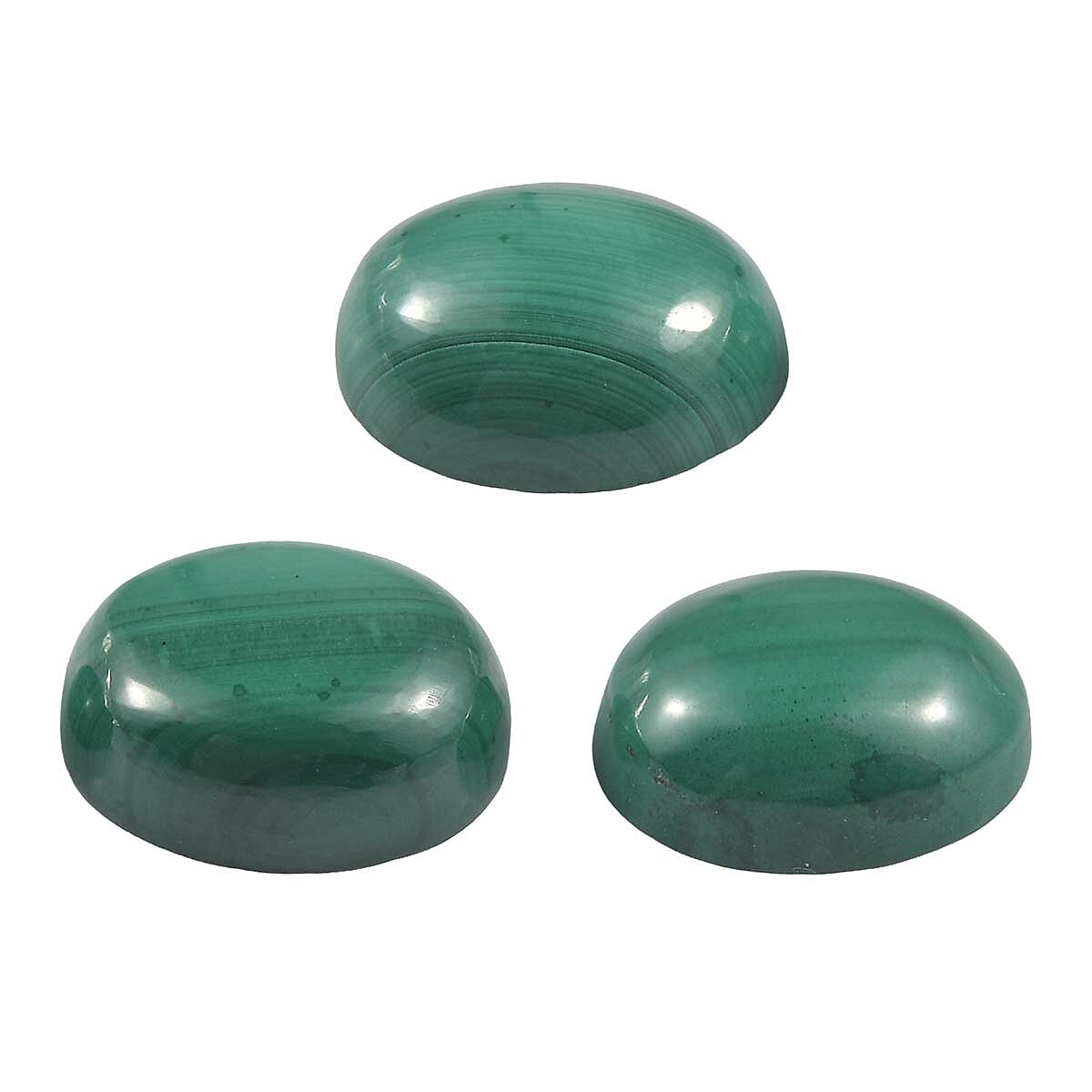 Set of 3 Malachite Loose Gemstones in Oval Shape  9.66 Ct. 8062325 1