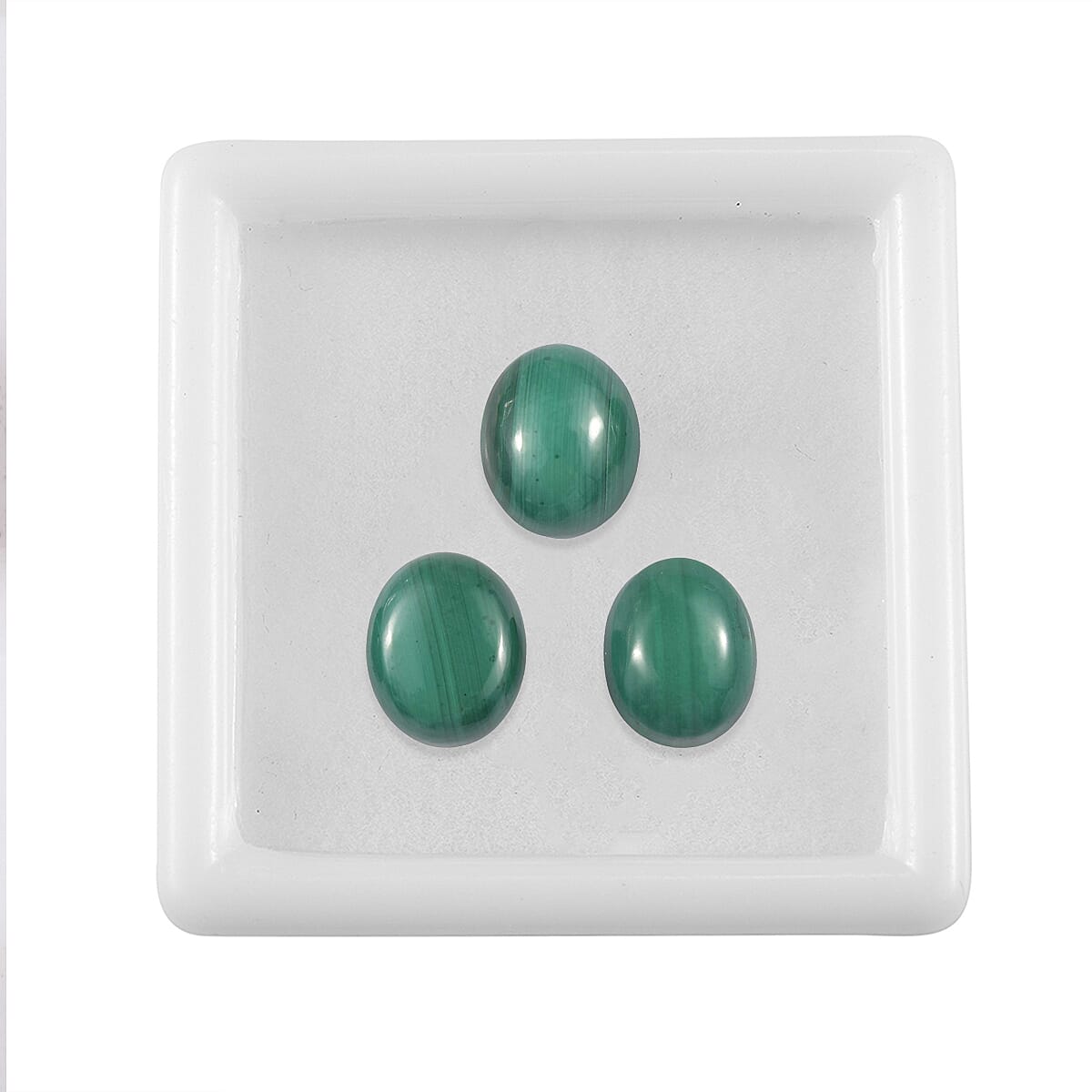 Set of 3 Malachite Loose Gemstones in Oval Shape  9.66 Ct. 8062325 2