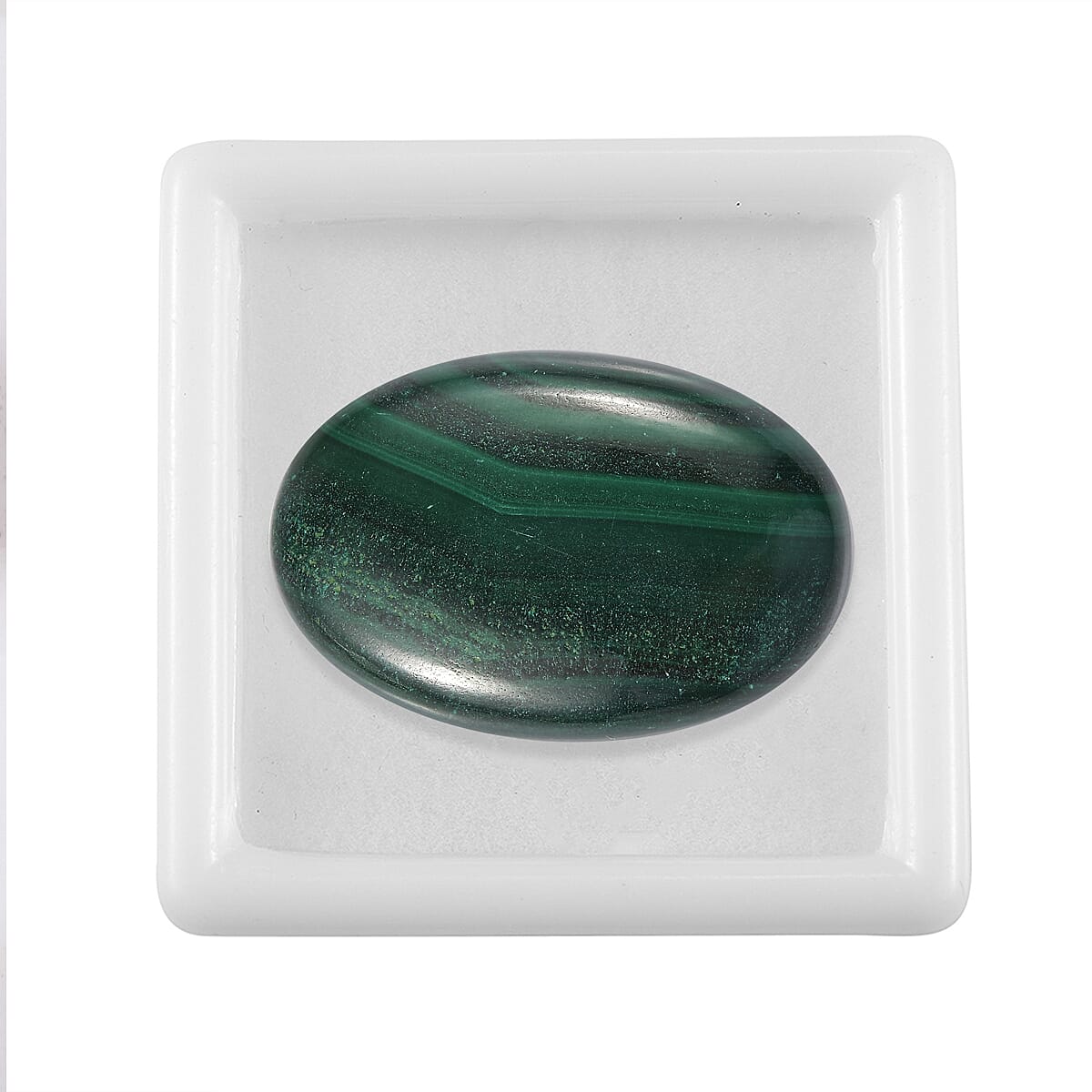 34.89 Ct. Malachite Loose Gemstone in Oval Shape 8062330 2