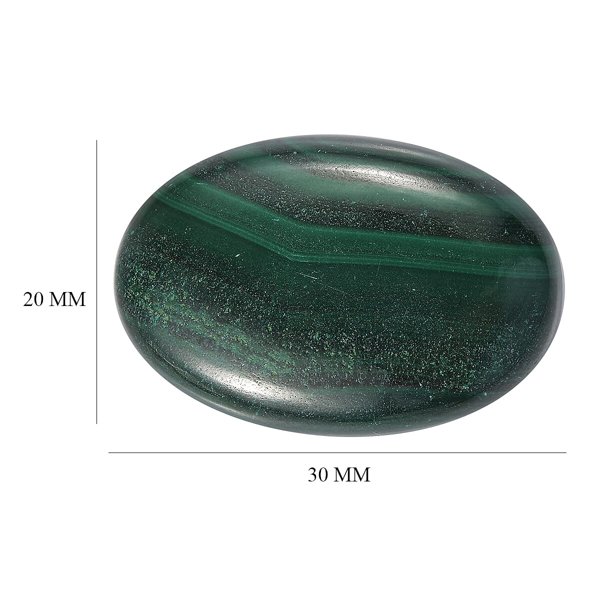 34.89 Ct. Malachite Loose Gemstone in Oval Shape 8062330 3