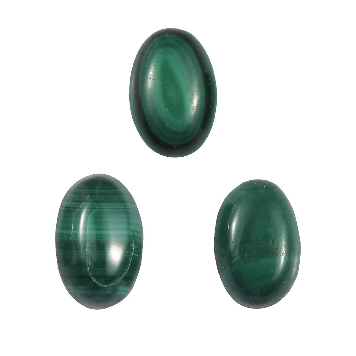 Set of 3 Malachite Loose Gemstones in Oval Shape 1.33 Ct. 8062331 0