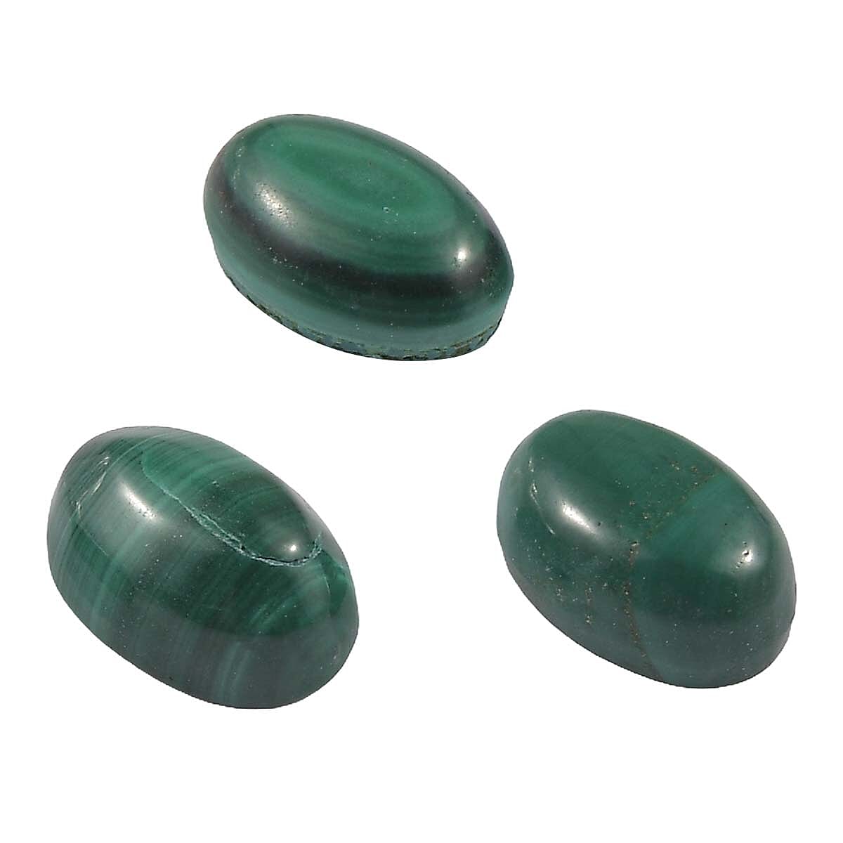 Set of 3 Malachite Loose Gemstones in Oval Shape 1.33 Ct. 8062331 2