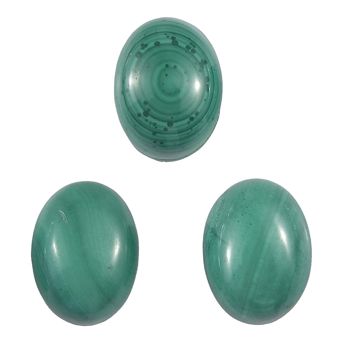 Set of 3 Malachite Loose Gemstones in Oval Shape  4 Ct. 8062333 0