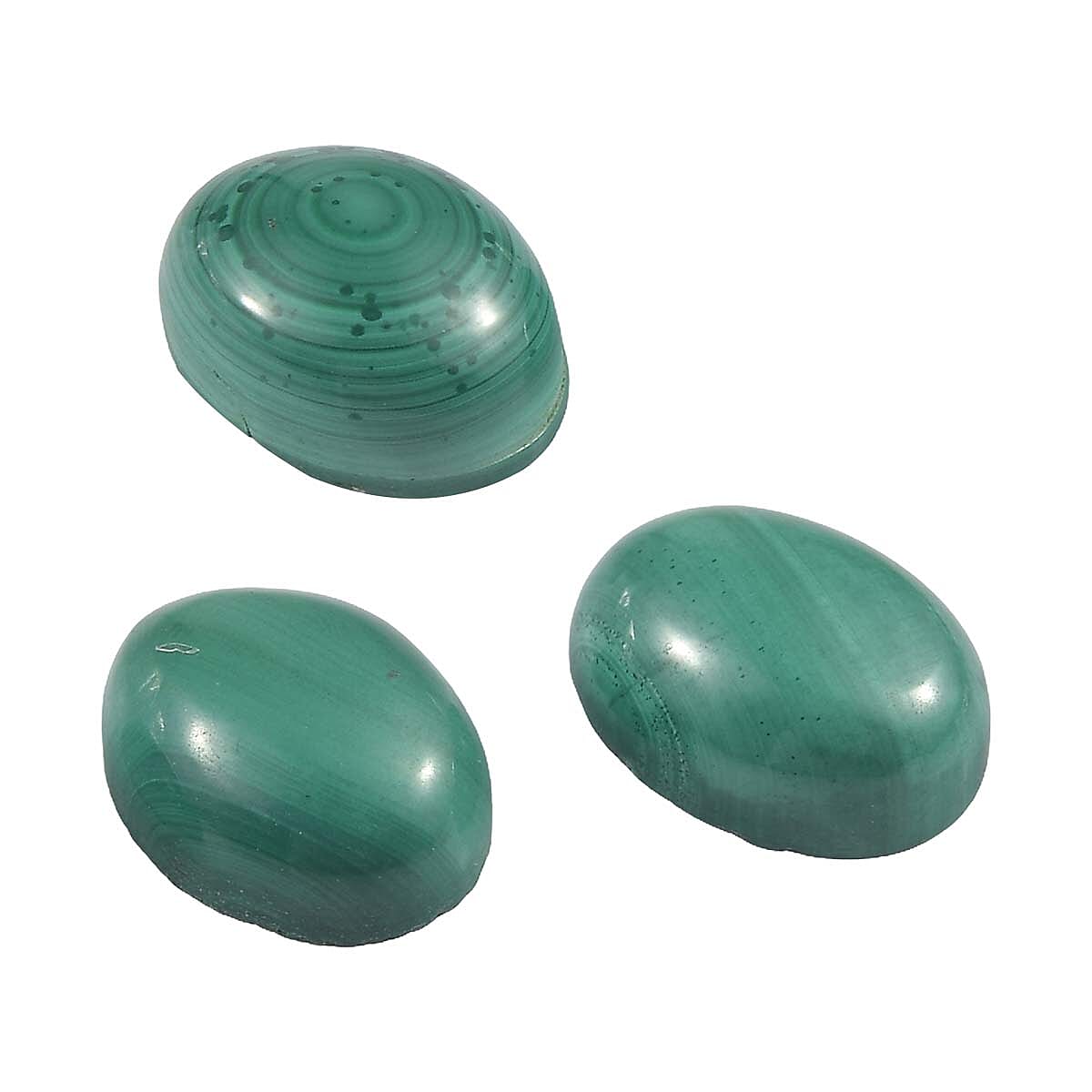 Set of 3 Malachite Loose Gemstones in Oval Shape  4 Ct. 8062333 1
