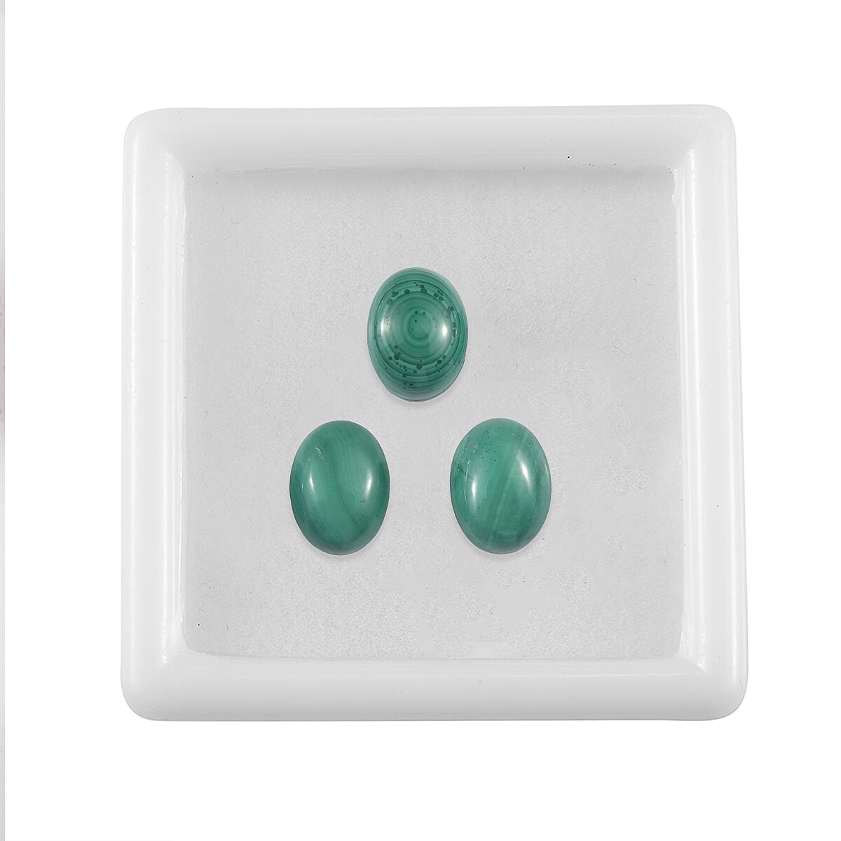 Set of 3 Malachite Loose Gemstones in Oval Shape  4 Ct. 8062333 2